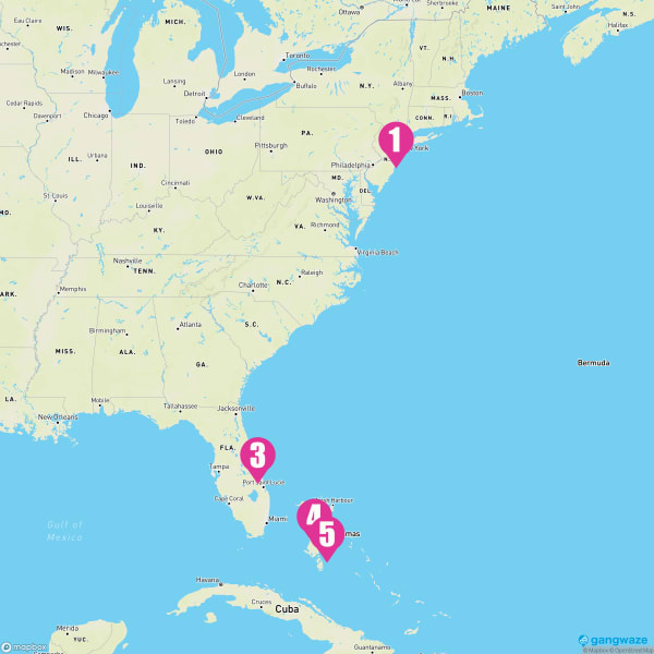 Odyssey of the Seas December 29, 2024 Cruise Itinerary Map