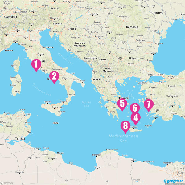 Odyssey of the Seas September 15, 2023 Cruise Itinerary Map