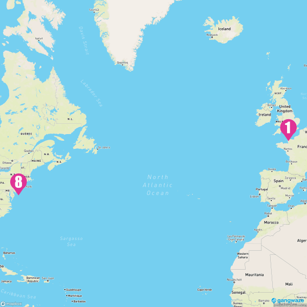 Queen Mary 2 April 28, 2024 Cruise Itinerary Map