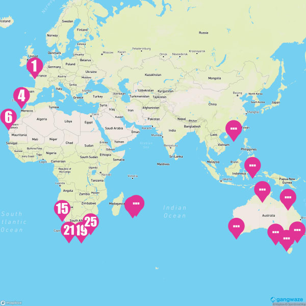 Queen Mary 2 January 11, 2024 Cruise Itinerary Map