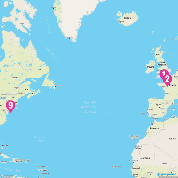 Queen Mary 2 October 17, 2024 Cruise Map & Port Info