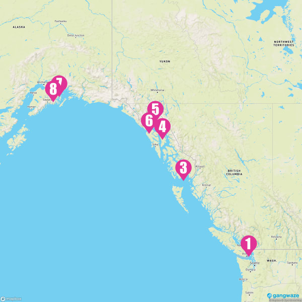 Royal Princess July 27, 2024 Cruise Itinerary Map