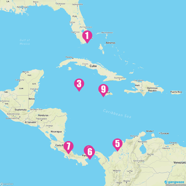 Ruby Princess February 28, 2024 Cruise Itinerary Map