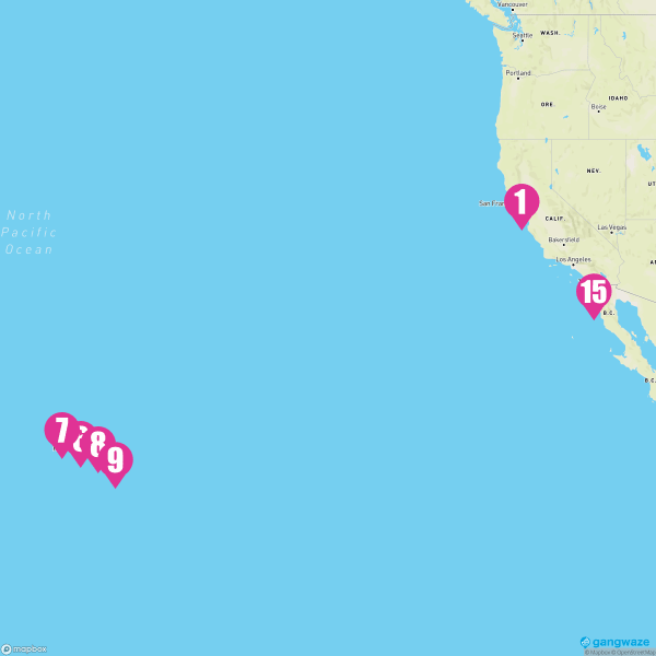 Ruby Princess January 29, 2026 Cruise Itinerary Map