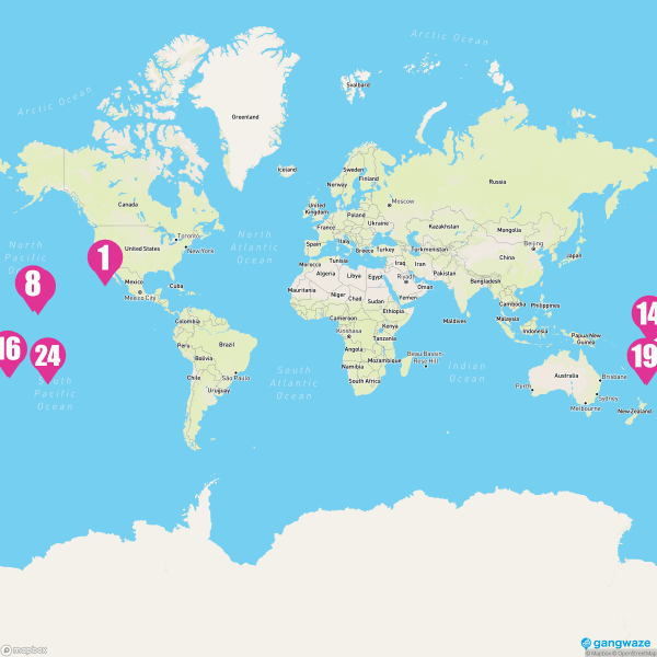 Sapphire Princess April 8, 2025 Cruise Itinerary Map