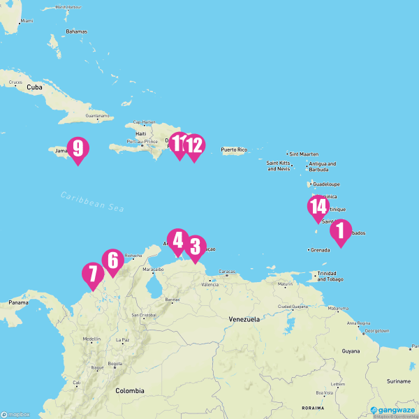 Seabourn Ovation February 1, 2025 Cruise Itinerary Map