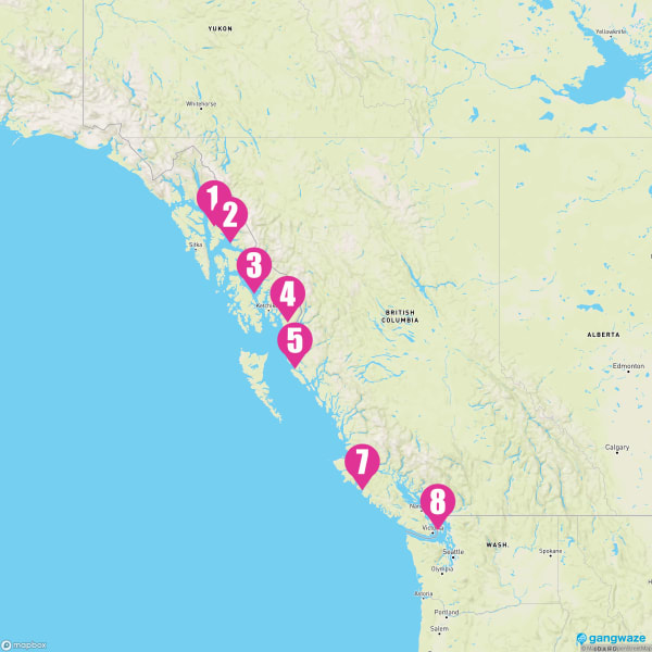 Seabourn Quest August 29, 2025 Cruise Itinerary Map