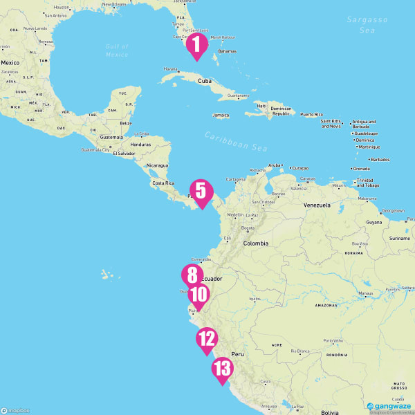 Seabourn Quest January 4, 2024 Cruise Itinerary Map