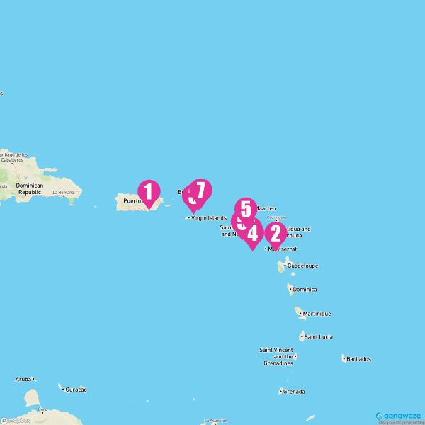 SeaDream II February 15, 2025 Cruise Itinerary Map