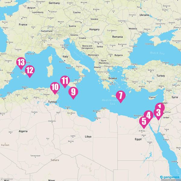 Seven Seas Mariner October 22, 2025 Cruise Itinerary Map