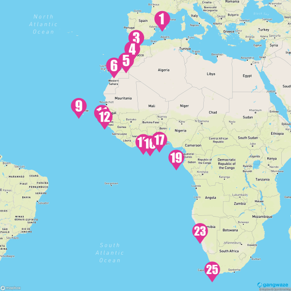 Seven Seas Voyager November 6, 2024 Cruise Itinerary Map