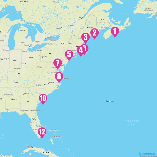 Silver Cloud September 20, 2023 Cruise Itinerary Map