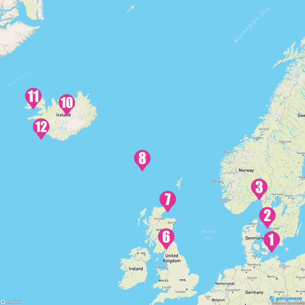 Sirena June 25, 2024 Cruise Itinerary Map