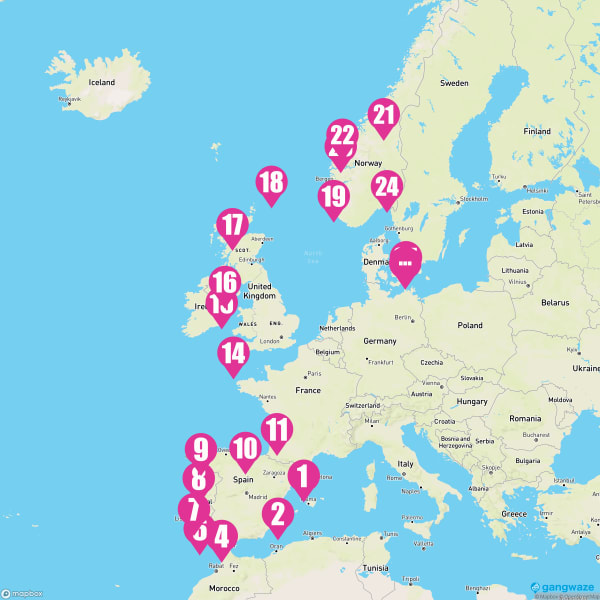 Sirena May 20, 2025 Cruise Itinerary Map