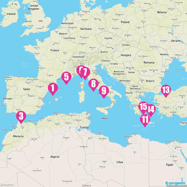 Sun Princess April 26, 2025 Cruise Itinerary Map