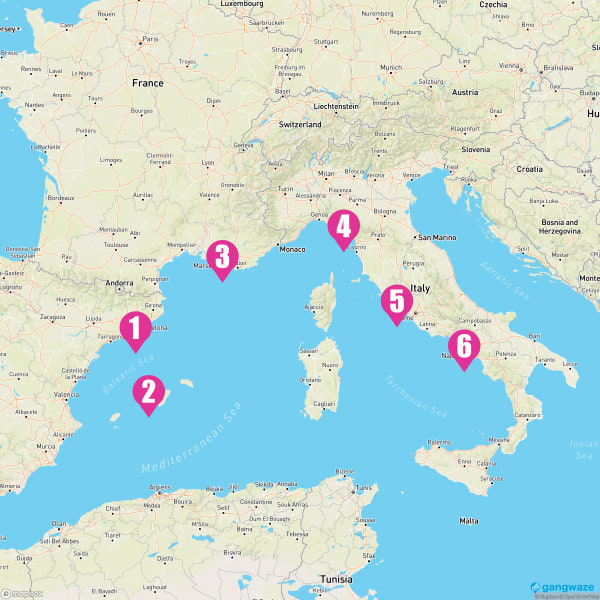 Symphony of the Seas May 14, 2023 Cruise Itinerary Map