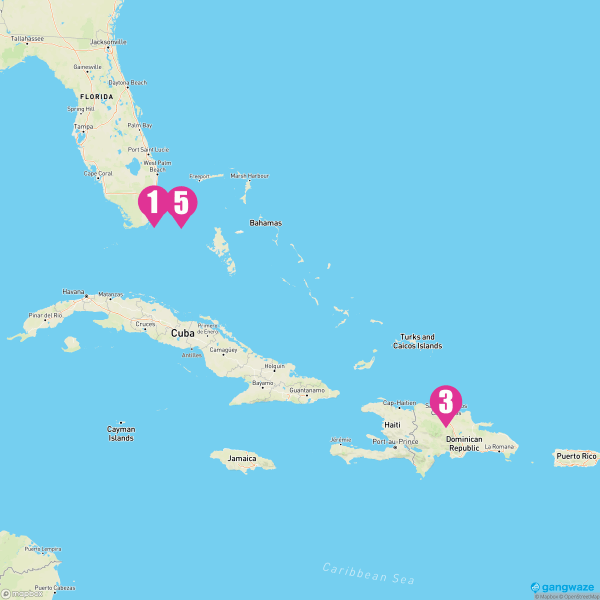 Valiant Lady September 13, 2024 Cruise Itinerary Map