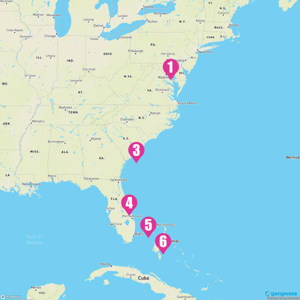 Vision of the Seas February 21, 2025 Cruise Itinerary Map
