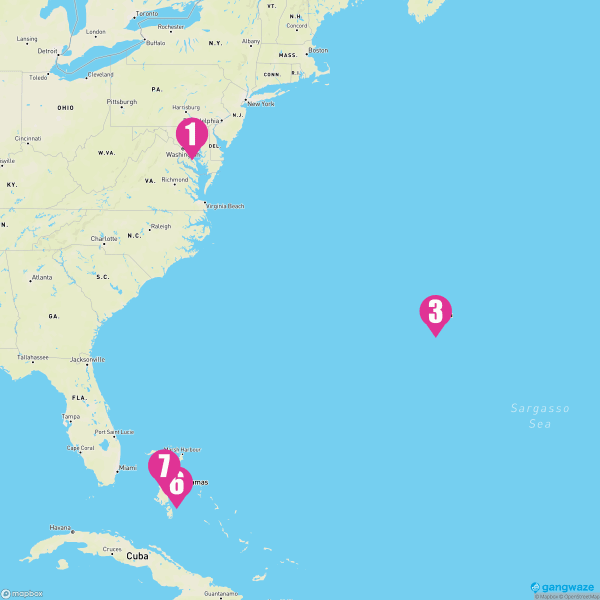 Vision of the Seas June 27, 2024 Cruise Itinerary Map