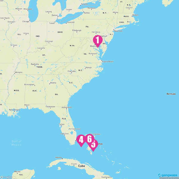 Vision of the Seas March 13, 2025 Cruise Itinerary Map