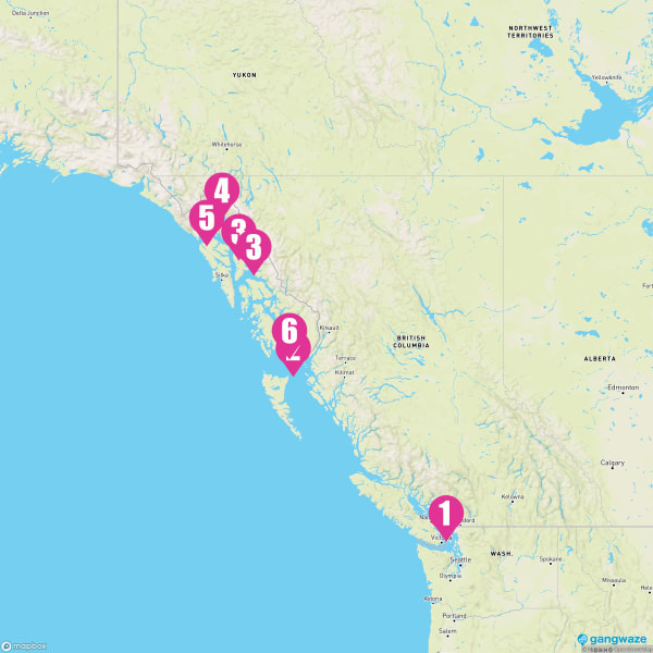 MS Zaandam August 28, 2024 Cruise Itinerary Map