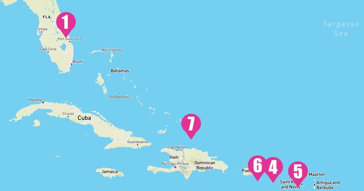 Caribbean Princess December 29th, 2024 Cruise Map & Port Info