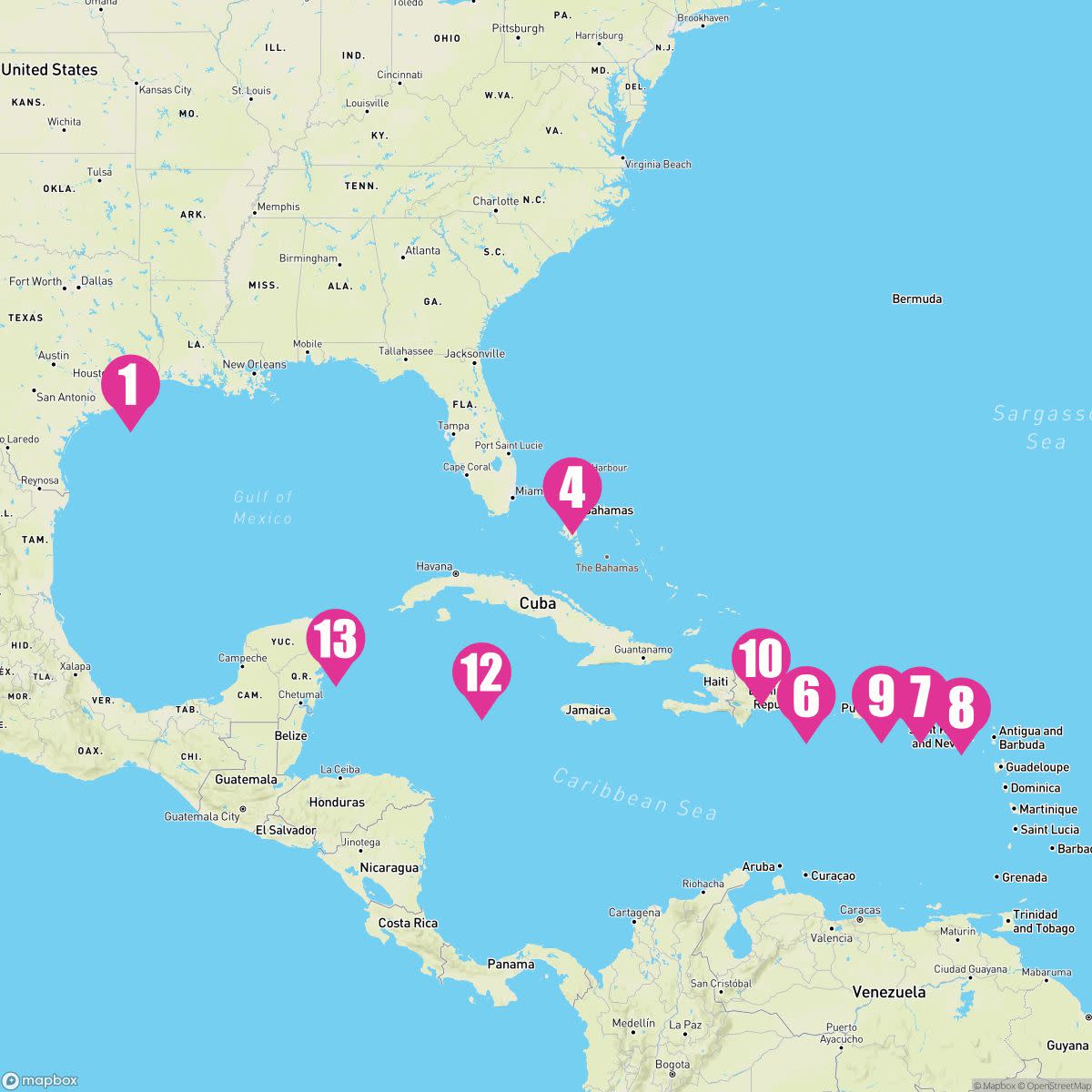 Norwegian Prima January 31st, 2025 Cruise Map & Port Info