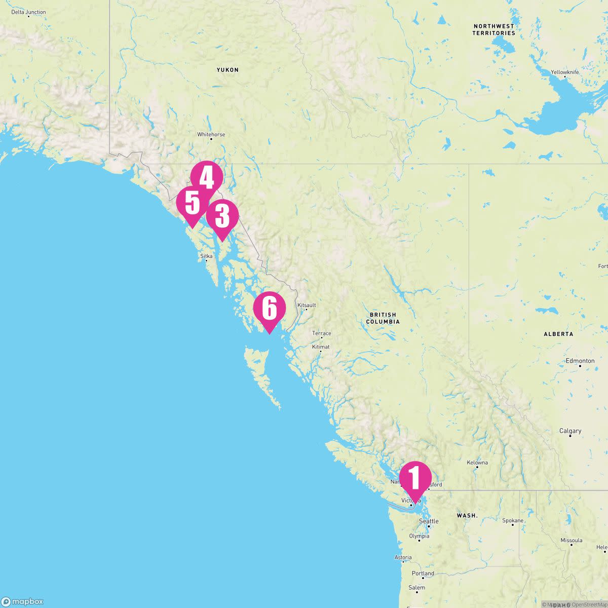 Ruby Princess Route Ruby Princess - July 16th, 2024 - Cruise Map & Port Info