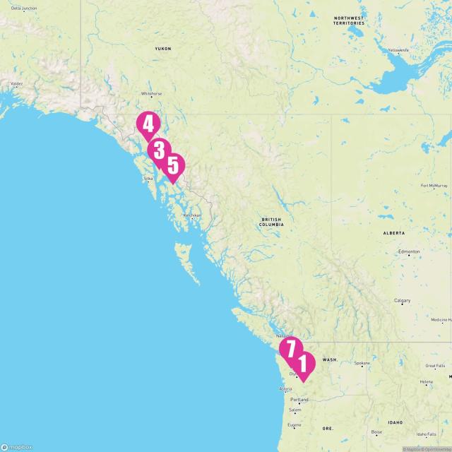 Anthem of the Seas - June 20, 2025 Itinerary Map with Port Markers