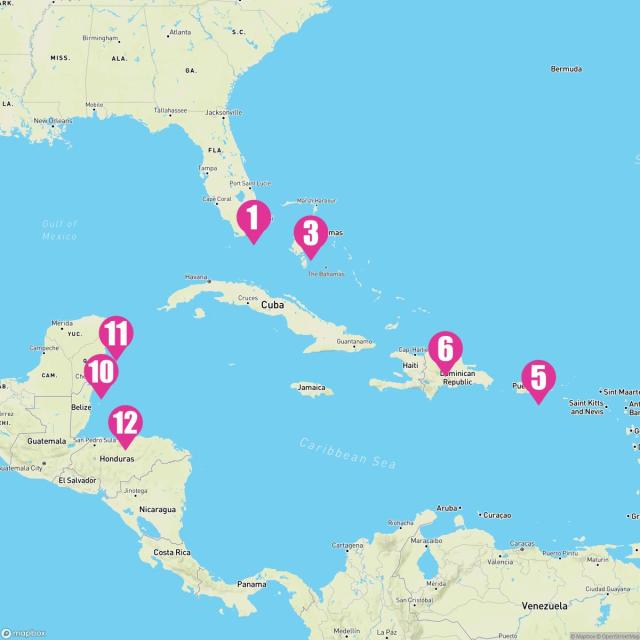MSC Seaside January 26th, 2025 Cruise Map & Port Info