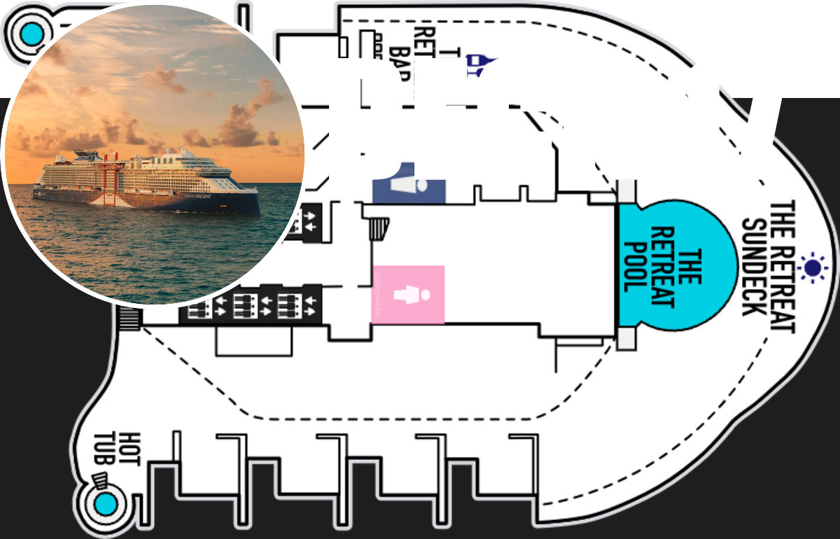 Celebrity Ascent Deck 17 - Activities & Deck Plan Layout