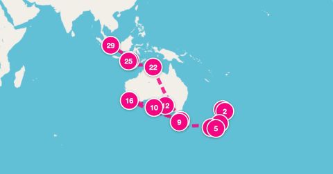 Cruise Great Australian Bight Cruise Port - 28 Night Australia New Zealand & Indonesia (Auckland To Singapore)