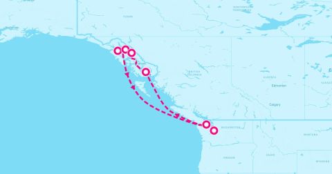 Cruise Endicott Arm & Dawes Glacier Cruise Port - 7 Night Alaska (Seattle Roundtrip)