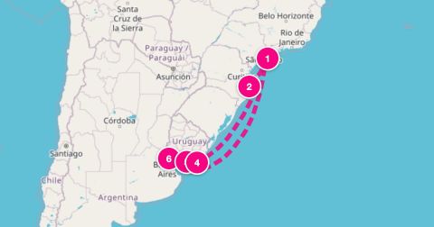Punta Del Este Cruise Port - 8 Night South America (Santos Roundtrip)