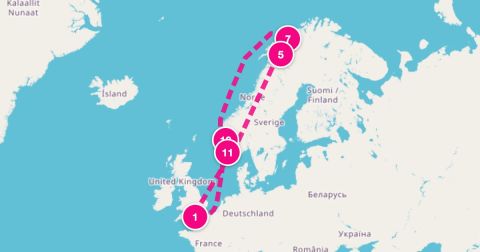 Narvik Cruise Port - 12 Night Norwegian Fjords (Southampton Roundtrip)