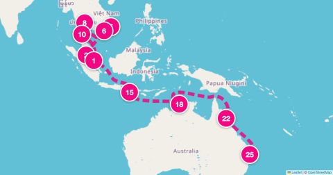 Yorkey's Knob Cruise Port - 24 Night Asia & Australia (Singapore To Brisbane)