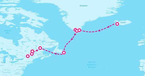 Sept Iles Cruise Port - 14 Night North Atlantic: Iceland Greenland & Quebec (Reykjavik To Montreal)