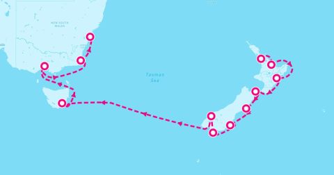 Stewart Island Cruise Port - 15 Night New Zealand & Australia: Auckland Hobart & Sydney (Auckland To Sydney)