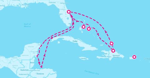 Grand Turk Island Cruise Port - 14 Night Eastern/Western Caribbean Adventurer (Port Canaveral Roundtrip)