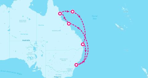 Cairns Cruise Port - 9 Night Great Barrier Reef (Sydney Roundtrip)