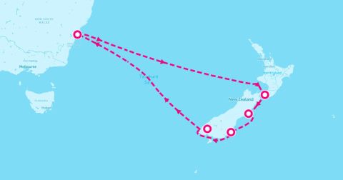 Cruise Fjordland National Park Cruise Port - 10 Night New Zealand - Carnival Journeys (Sydney Roundtrip)