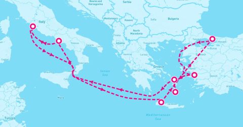 Souda Cruise Port - 11 Night Greece Turkey & Italy (Rome Roundtrip)