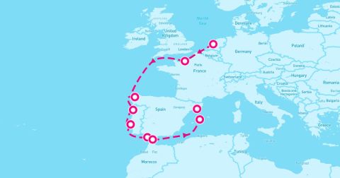 Leixoes Cruise Port - 12 Night France Spain & Portugal (Amsterdam To Barcelona)