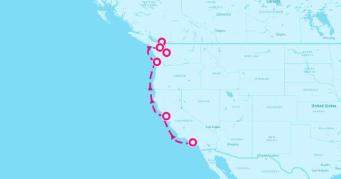 Astoria Cruise Port - 7 Night Pacific Wine Country (Los Angeles To Vancouver)