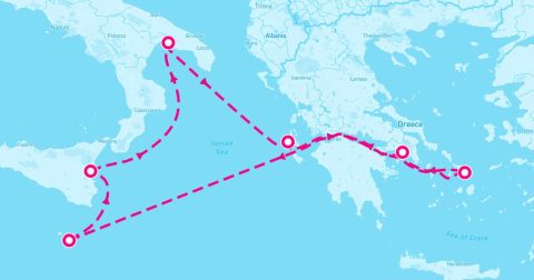 Taranto Cruise Port - 7 Night Eastern Mediterranean (Athens Roundtrip)