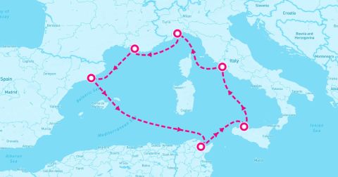 Savona Cruise Port - 7 Night Western Mediterranean (Rome Roundtrip)