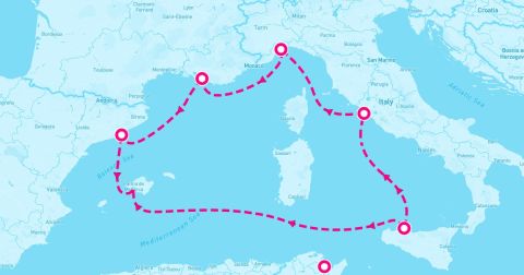 Palermo Cruise Port - 7 Night Western Mediterranean (Rome Roundtrip)