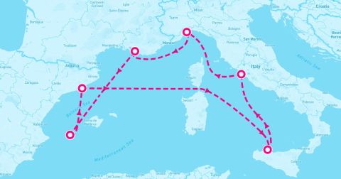 Savona Cruise Port - 7 Night Western Mediterranean (Rome Roundtrip)