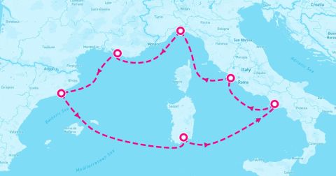 Cagliari Cruise Port - 7 Night Western Mediterranean (Barcelona Roundtrip)