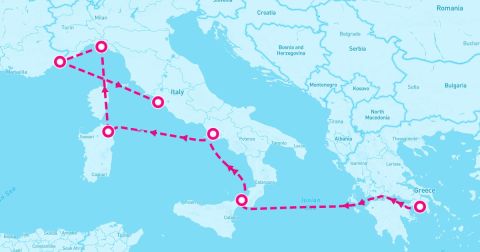 Beaulieu Sur Mer France Cruise Port - 9 Night Europe & Mediterranean (Athens To Rome)
